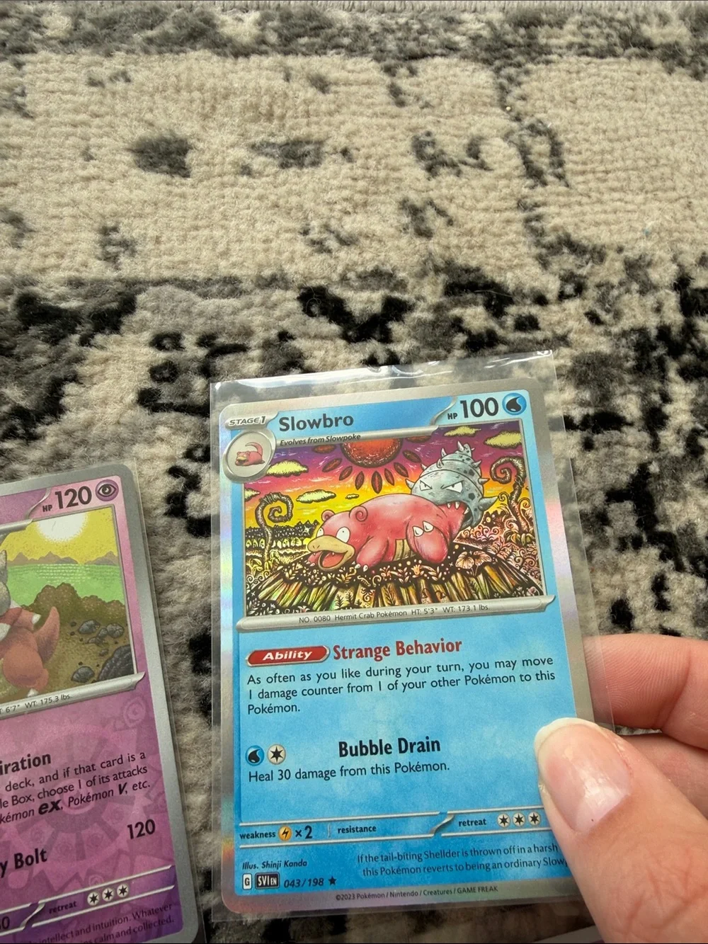Pokemon Pink & Blue Slowpoke Slowbro Slowking Trading Card Lot